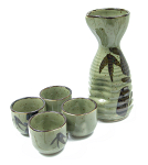 Bamboo Sake-Set fuer 4